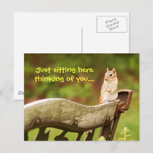 Denk aan uw chipmunk briefkaart (Voorkant / Achterkant)