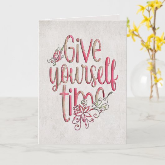 Denk aan uw citaat kaart (Gele Bloem)