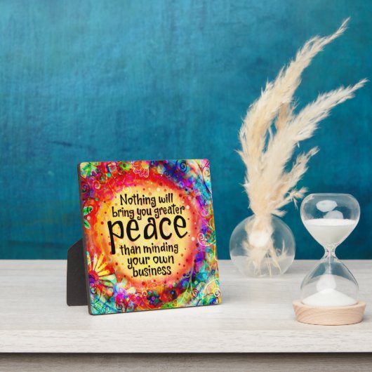 Denk aan uw eigen zakelijke vrede fotoplaat (Insitu)