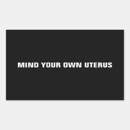 Denk aan uw eigen zwarte witte minimalistisch oeru rechthoekige sticker