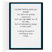 Denk aan uw persoonlijke foto Black Fun Kaart (Binnen (Rechts))