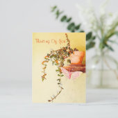 Denk aan uw Waterverf Plant vlinder Briefkaart (Staand voorkant)