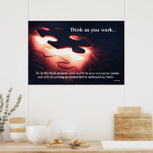 Denk aan uw werk poster (Keuken)