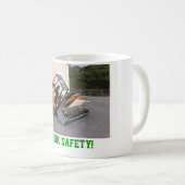 Denk aan veiligheid! koffiemok (Voorkant rechts)