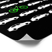 Denk aan verschillende fietsbescherming poster (Hoek)