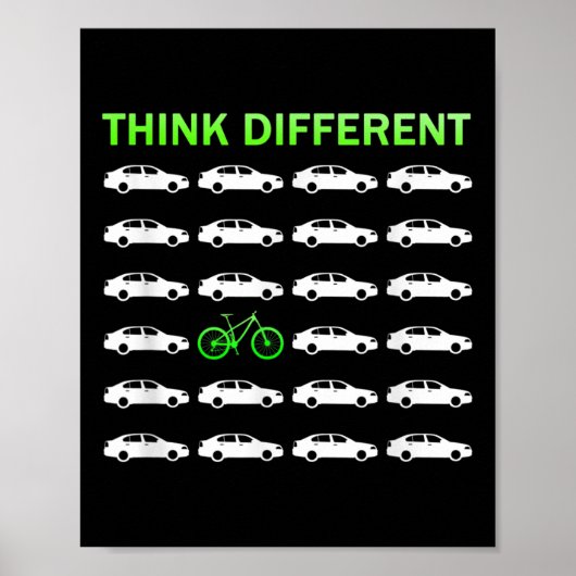 Denk aan verschillende fietsbescherming poster (Voorkant)