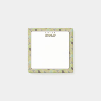 Denk aan vet olijfgroen brainstormen post-it® notes