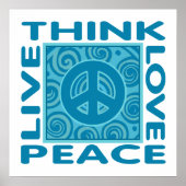 Denk aan vrede. Liefde vrede. Levende vrede. Poster (Voorkant)