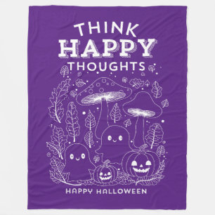 Denk aan vrolijke gedachten Halloween Collectie Fleece Deken