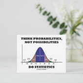 Denk aan waarschijnlijkheden, geen mogelijke stati kaart (Staand voorkant)