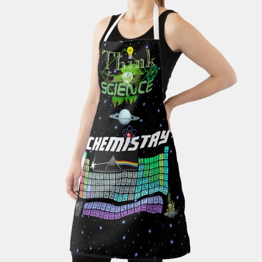 Denk aan wetenschap en chemie schort (Insitu)