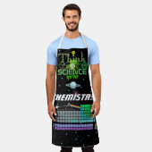 Denk aan wetenschap en chemie schort (Gedragen)