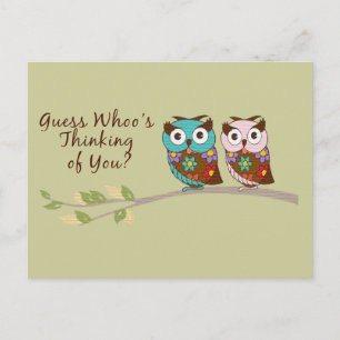 Denk aan Whoo Owl Card Briefkaart