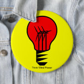 Denk aan windenergie ronde button 6,0 cm (In situ)
