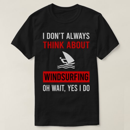Denk aan windsurfen t-shirt (Design voorkant)