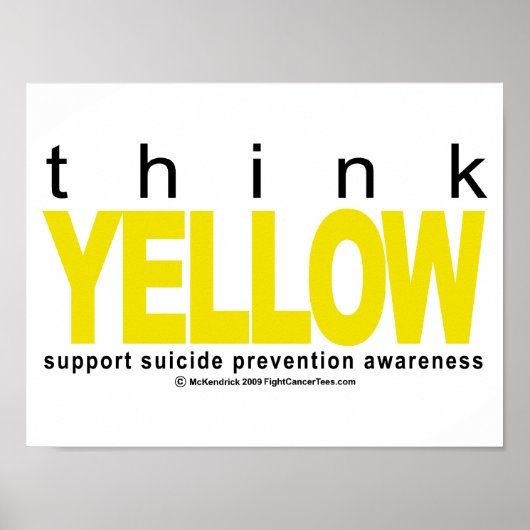 Denk aan YELLOW: Zelfmoordpreventie Poster (Voorkant)