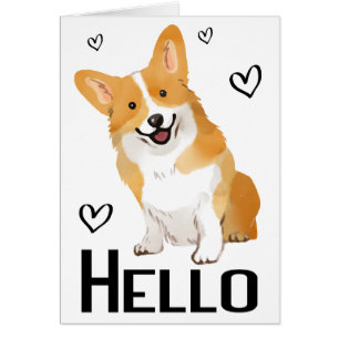 Denk aan You Cute Puppy Dog Corgi Hallo