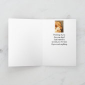 Denk aan You Cute Sad Golden Retriever Dog Pet Kaart (Binnen)