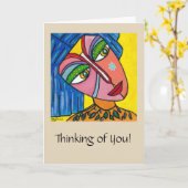 Denk aan You Notecard Kaart (Gele Bloem)