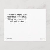 Denk aan You Saguaro Cactus Photo Peace Briefkaart (Achterkant)