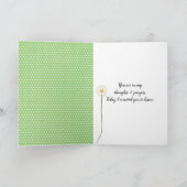 Denk aan You Stick Girl met Daisies Kaart (Binnen)