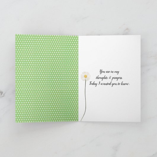 Denk aan You Stick Girl met Daisies Kaart (Binnen)