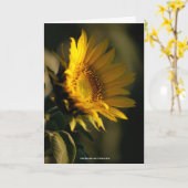 Denk aan You Sunflower Light PhotoTemplate Kaart (Gele Bloem)