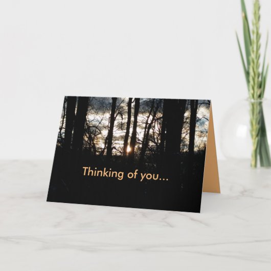 Denk aan You Winter Sunseet Kaart (Voorkant)