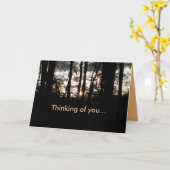 Denk aan You Winter Sunseet Kaart (Gele Bloem)