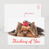 Denk aan You Yorkshire Terrier Puppy Dog Hallo Briefkaart (Voorkant / Achterkant)