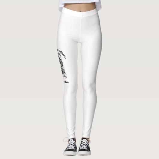 Denk aan Zebras Leggings (Voorkant)