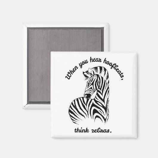 Denk aan Zebras Magneet (Voorkant / Achterkant)