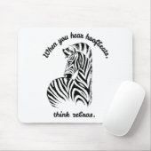 Denk aan Zebras Muismat (Met muis)