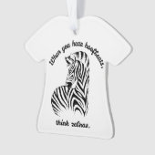 Denk aan Zebras Ornament (voorkant)