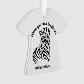 Denk aan Zebras Ornament (voorkant)