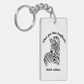 Denk aan Zebras Sleutelhanger (Voorkant Links)