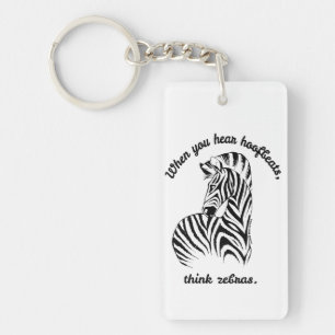 Denk aan Zebras Sleutelhanger