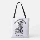 Denk aan Zebras Tote Bag (Achterkant)