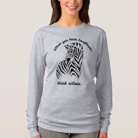 Denk aan Zebras... zeldzame ziekte T-shirt (Voorkant)