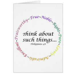 Denk aan zulke dingen... Filippijnen 4:8