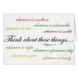 Denk aan zulke dingen... Filippijnen 4:8