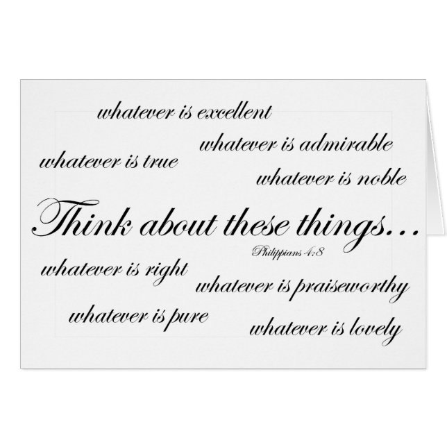 Denk aan zulke dingen.. Filippijnen 4:8 (Voorkant Horizontaal)