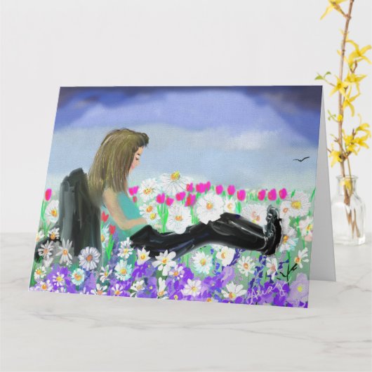 Denk alleen maar aan je Daisy Field Kaart (Gele Bloem)