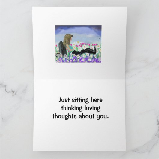 Denk alleen maar aan je Daisy Field Kaart (Binnen)