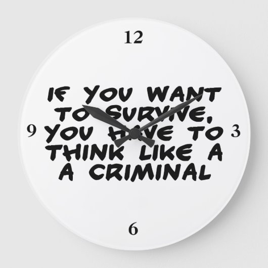 Denk als een crimineel grote klok (Voorkant)