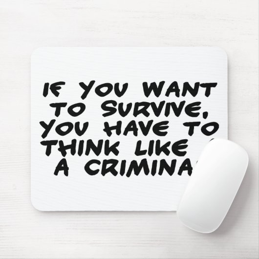 Denk als een crimineel muismat (Met muis)