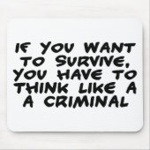Denk als een crimineel muismat (Voorkant)
