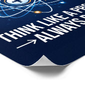 Denk als een Proton Altijd Positief Wetenschap Poster (Hoek)