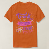 Denk als een proton blijf positieve koe nerd 1 t-shirt (Design voorkant)