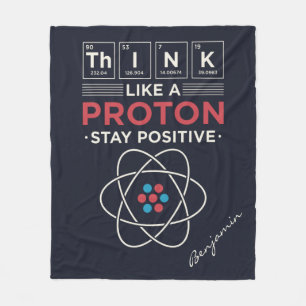 Denk als een Proton Chemistry leraar en nerd Fleece Deken